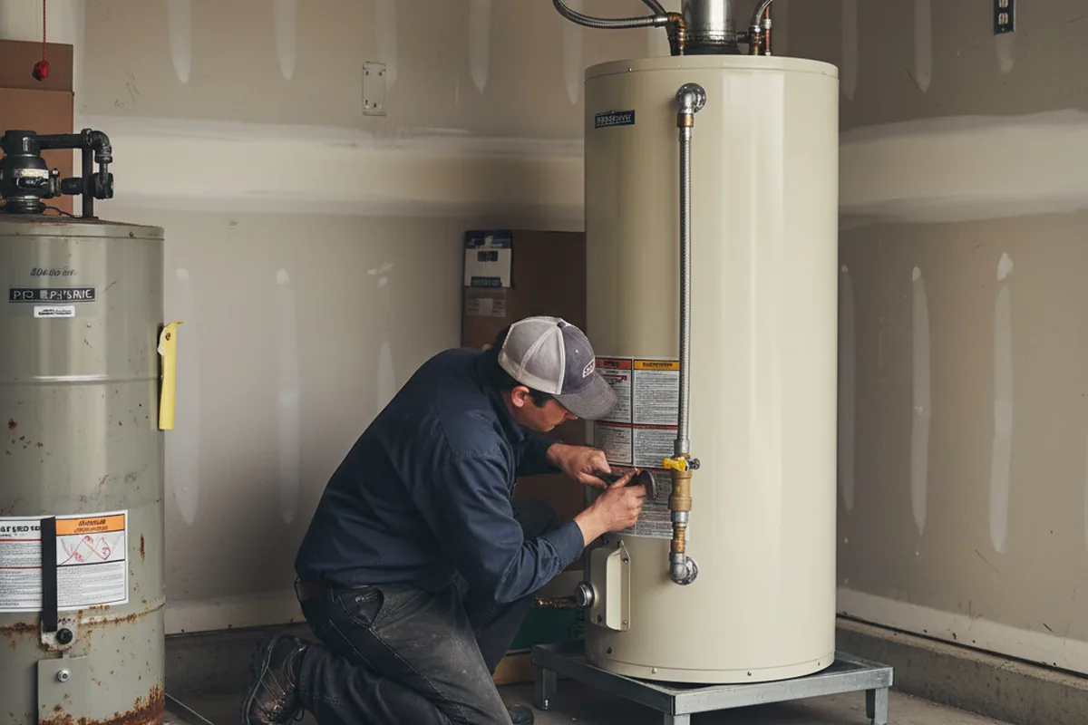 Water heater and shutoff valve replacement in Butler